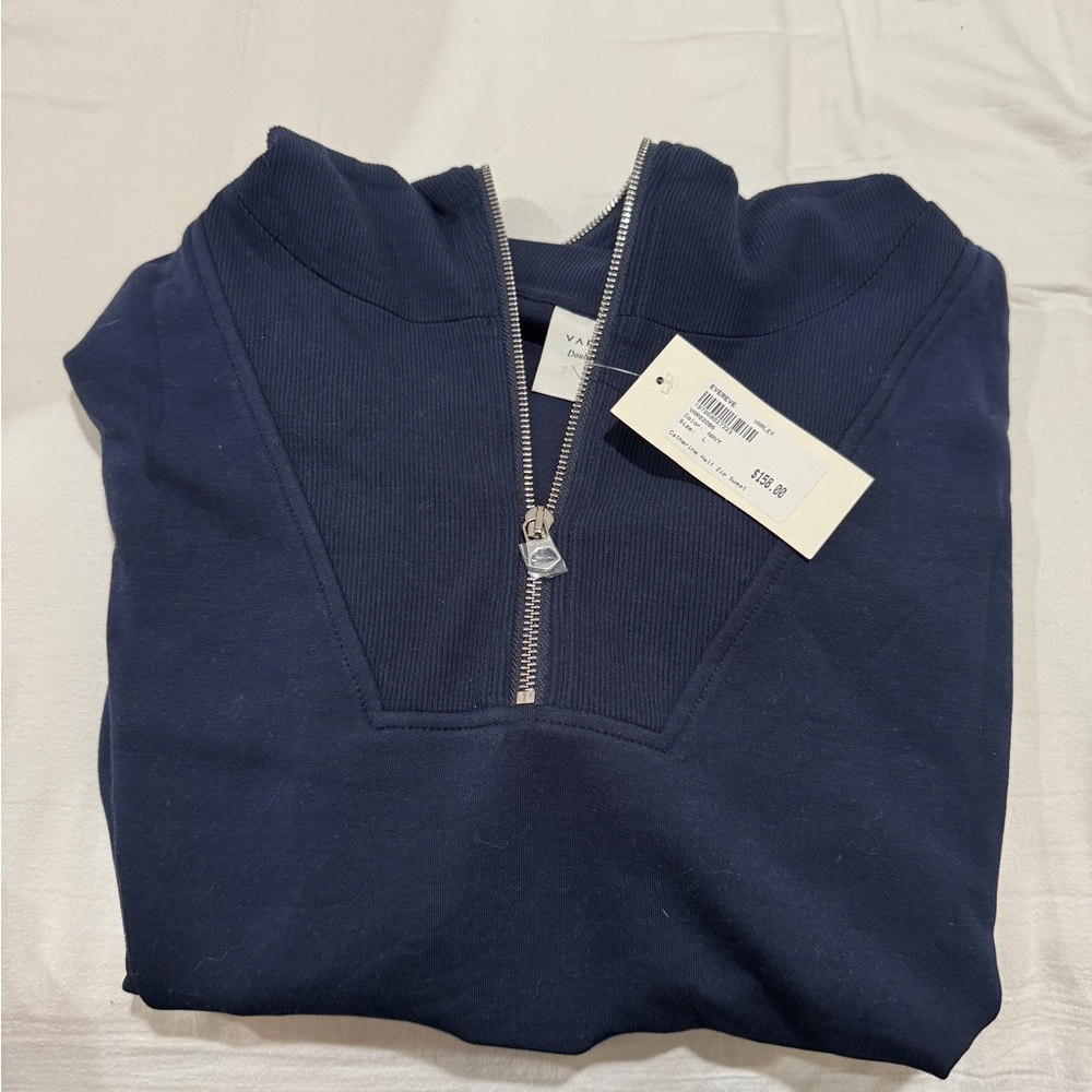 Varley Women's Navy Zip-Up Hoodie